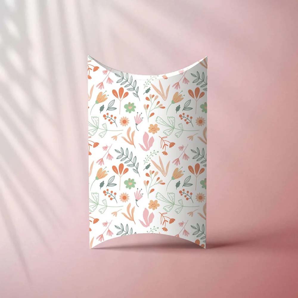 Floral Pillow Paper Box, Set of 50