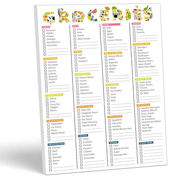 Grocery Shopping List Magnetic Pad