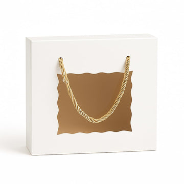 White Hamper Gift Boxes with Handles