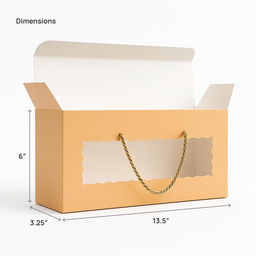 Peach Hamper Gift Box with Twine Handle