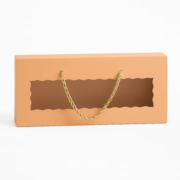 Peach Hamper Gift Box with Twine Handle