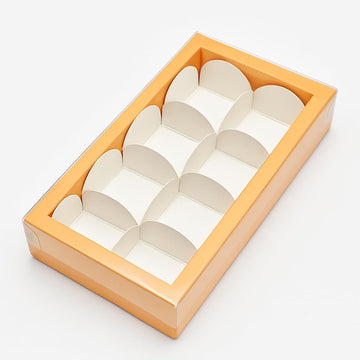 Peach Color Chocolate Gift Boxes with 8 Cavity for Truffles