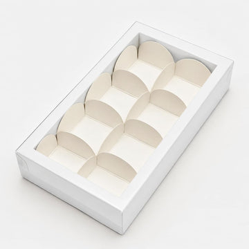 White Color Chocolate Gift Boxes with 8 Cavity for Truffles