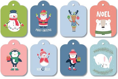 Gift Tags (160 pcs) with Jute Twine, Favor Hanging Tags for Christmas, Gifts, Presents : Large Size 3.5 x 2.5 inches