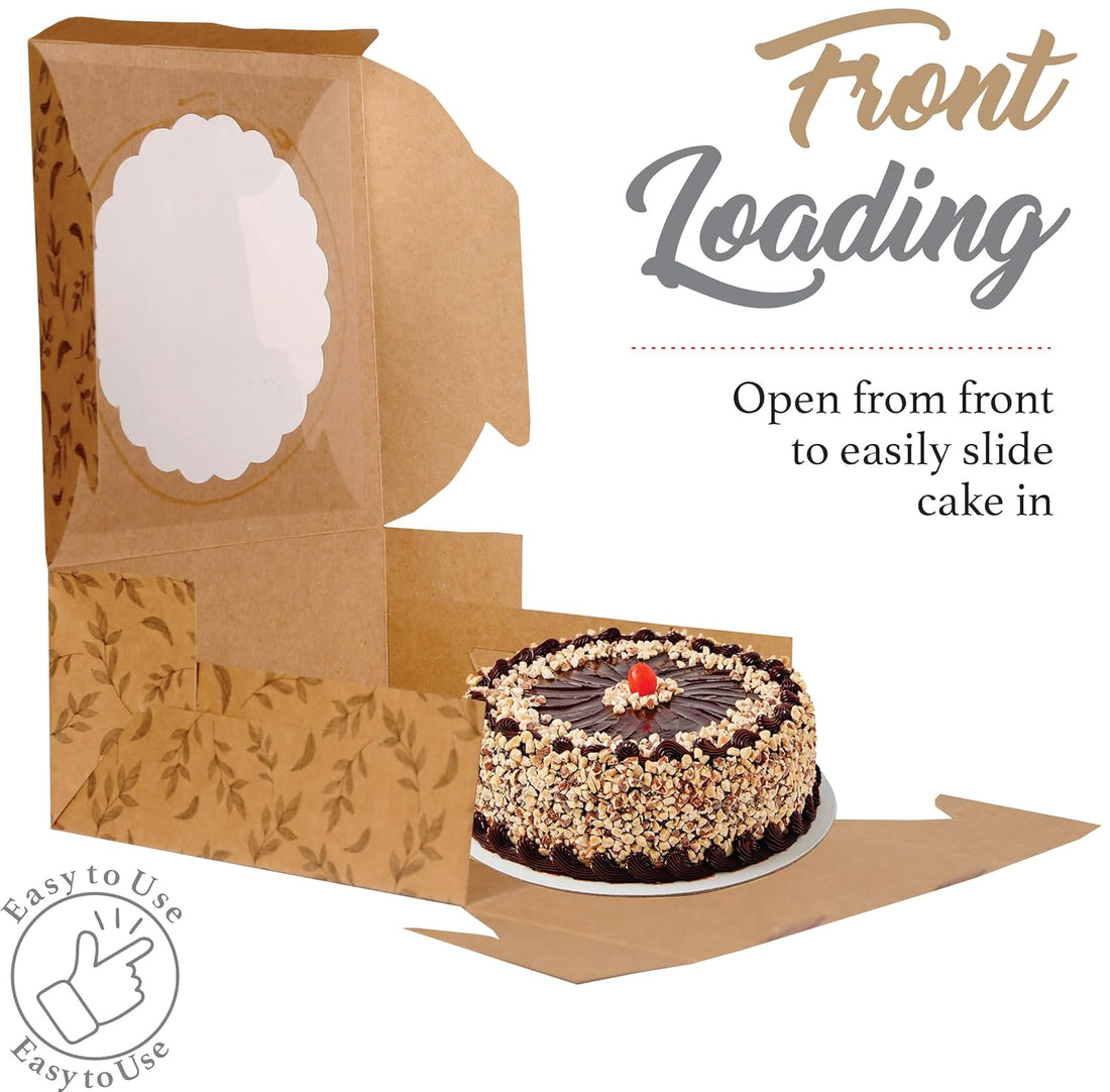 Kraft Cake Box with Window, Pack of 10