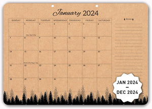 Kraft Desk Calendar 2024