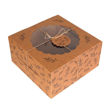 Kraft Cake Box with Window, Pack of 10
