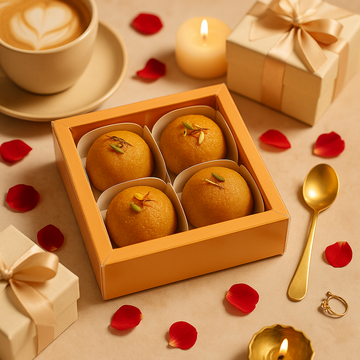 Peach Color Chocolate Gift Boxes with 4 Cavity for Truffles