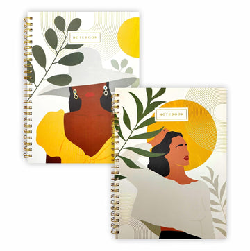 Bohemian Chic Design Lined Spiral Notebook, Pack of 2