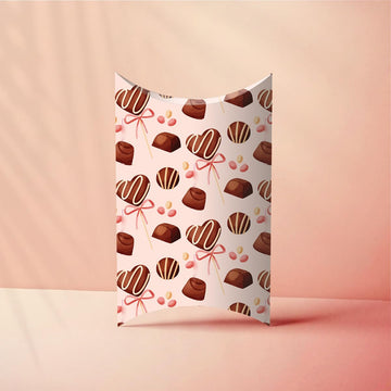 Brown Pillow Paper Box, Set of 50