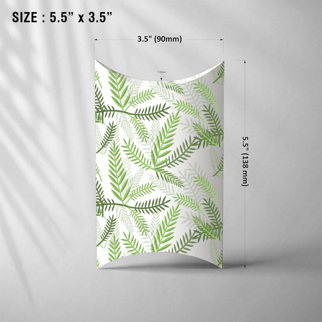 Green Pillow Paper Box, Set of 50