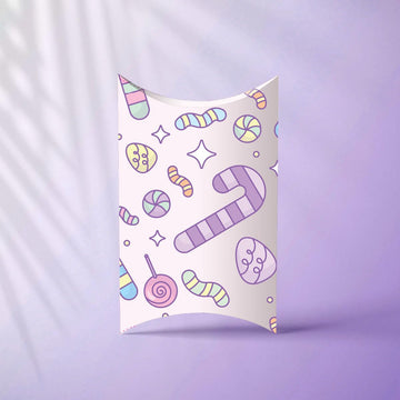 Purple Pillow Paper Box, Set of 50