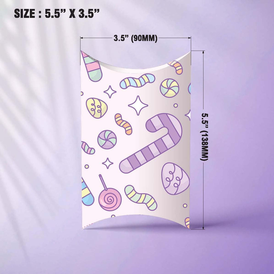 Purple Pillow Paper Box, Set of 50