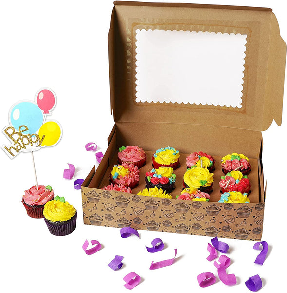 Cupcake Boxes - 12 Insert (Pack of 20)