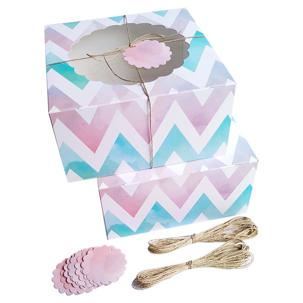 Pink & Blue Cake Boxes (Pack of 10)